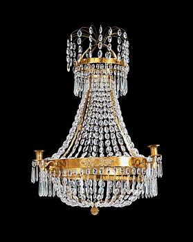 538. A Swedish Empire 1820/30's four-light chandelier.