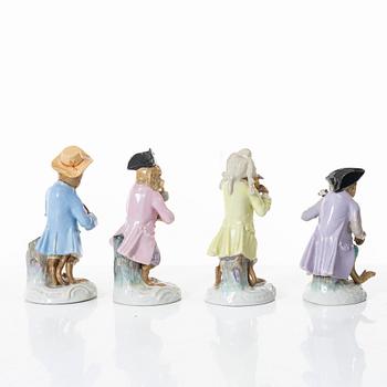 Figurines, 8 pcs, porcelain, Germany, 19th century.