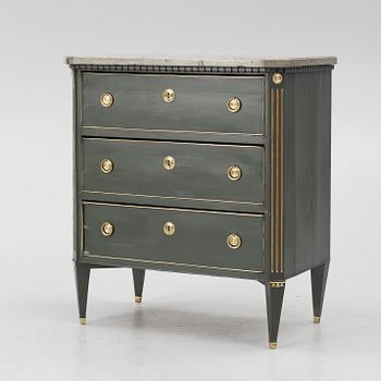 A Gustavian style, chest of drawers circa 1900.