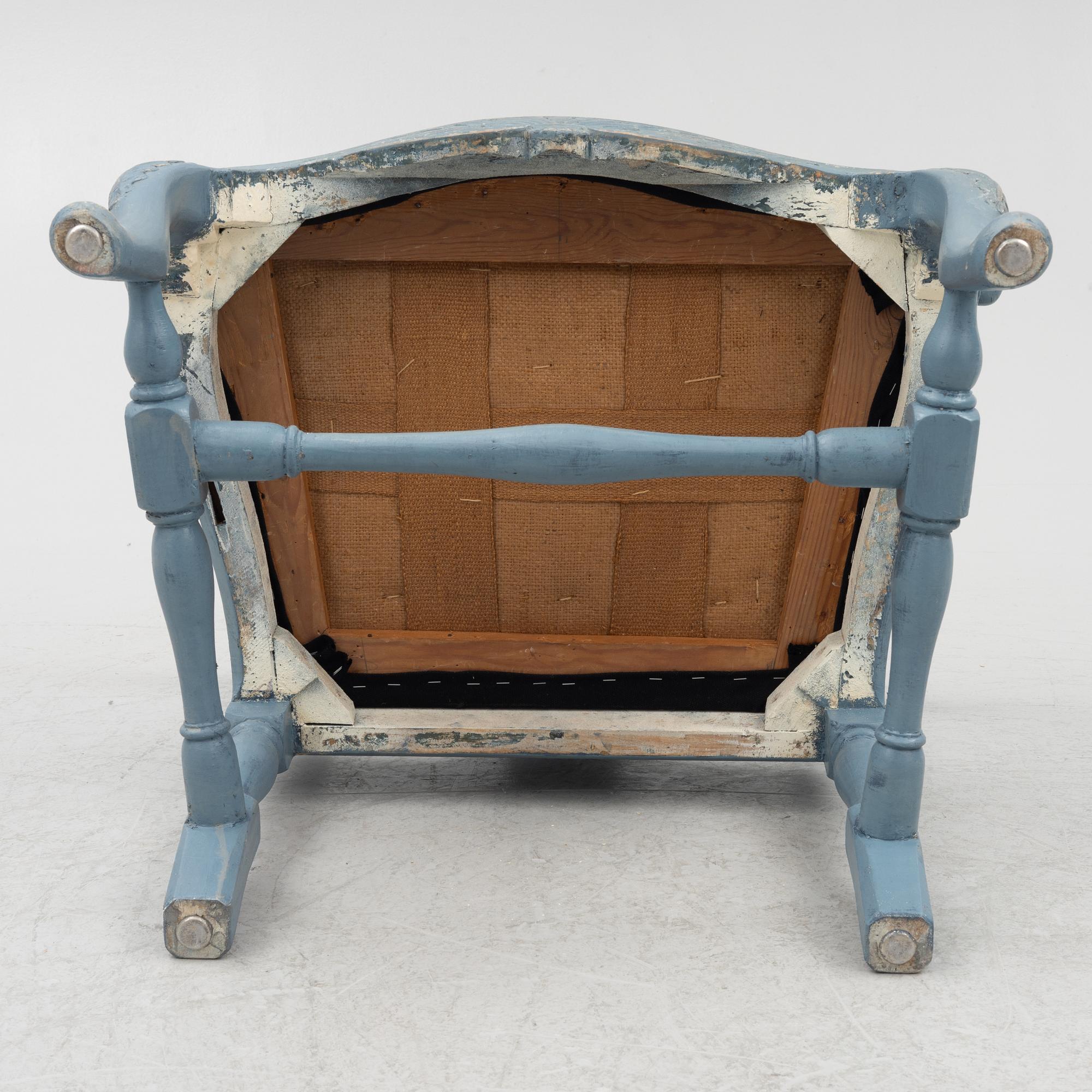 A late Baroque / early Rococo chair, Stockholm, mid-18th Century.