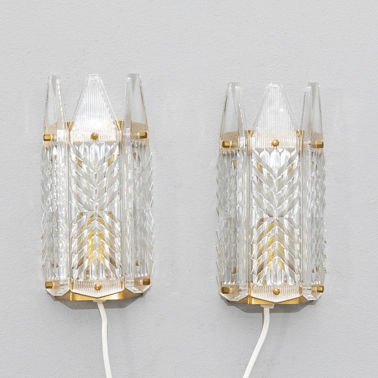 Wall lamps, a pair, second half of the 20th century.