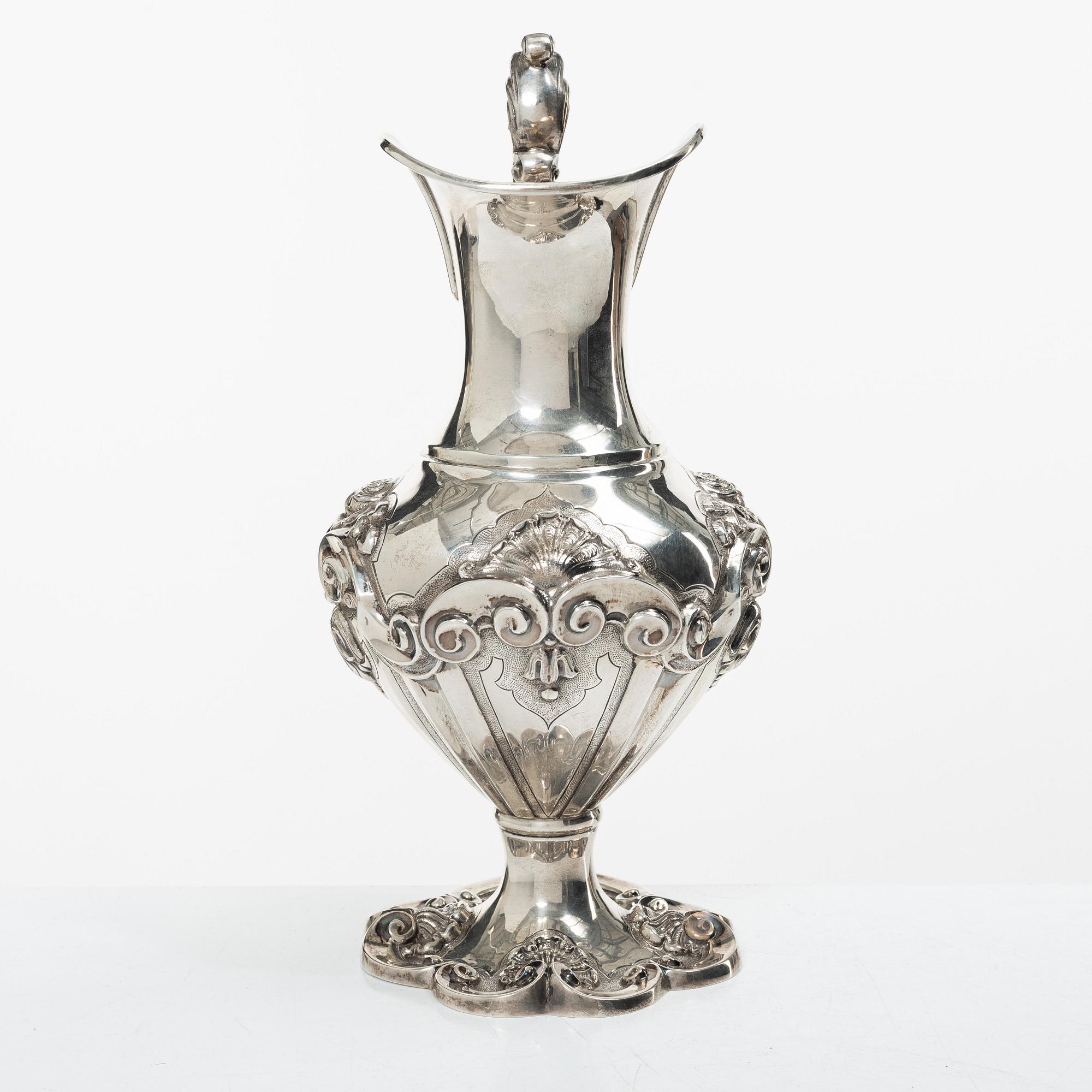 Jug, sterling silver, Rococo style, 20th century.
