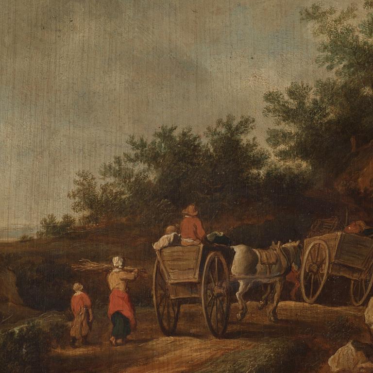 Pieter de Molijn (Molyn) Attributed to, Landscape with travellers.