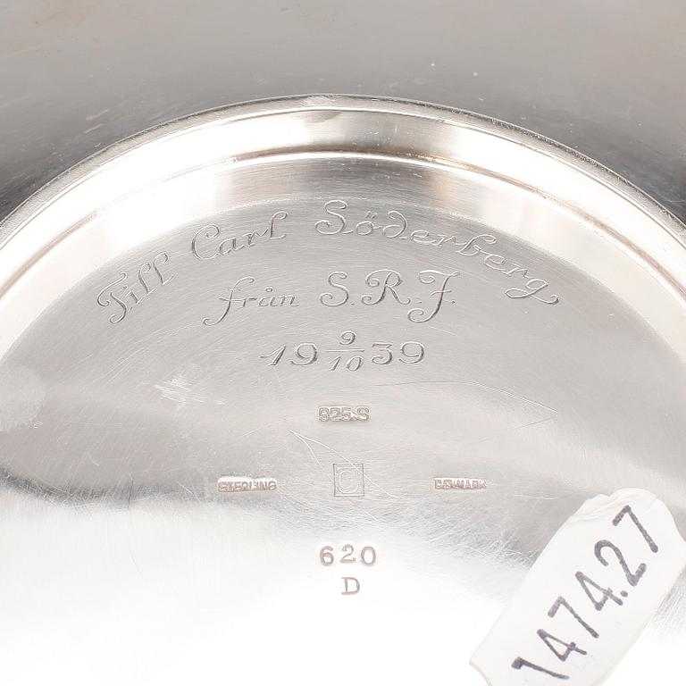 SKÅLFAT, sterlingsilver, Georg Jensen, Köpenhamn, 1933-1944. Vikt 740 gram.