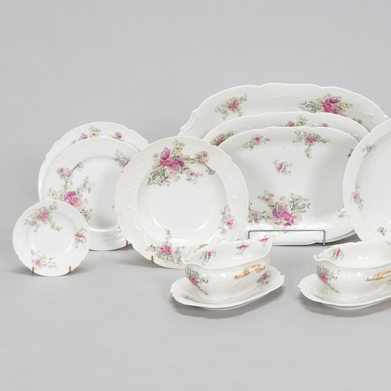 A 88-piece porcelain dinnerware set, Limoges, France. 1900s.