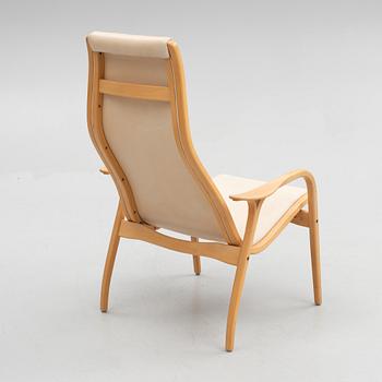 Yngve Ekström, fåtölj med fotpall, "Lamino", Swedese, tidigt 2000-tal.