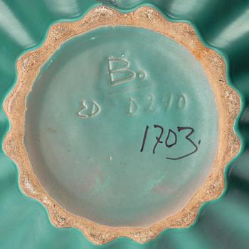 Ewald Dahlskog, two faience vases, Bo Fajans 1930's.