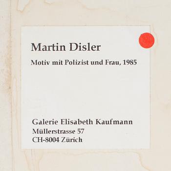 MARTIN DISLER, akvarell, signerad, daterad á tergo 1985.