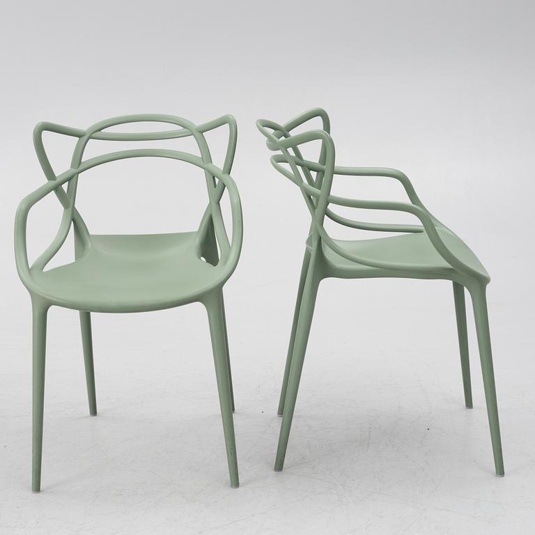 Philippe Starck, & Eugeni Quitllet, six 'Masters' chairs, Kartell, Italy.