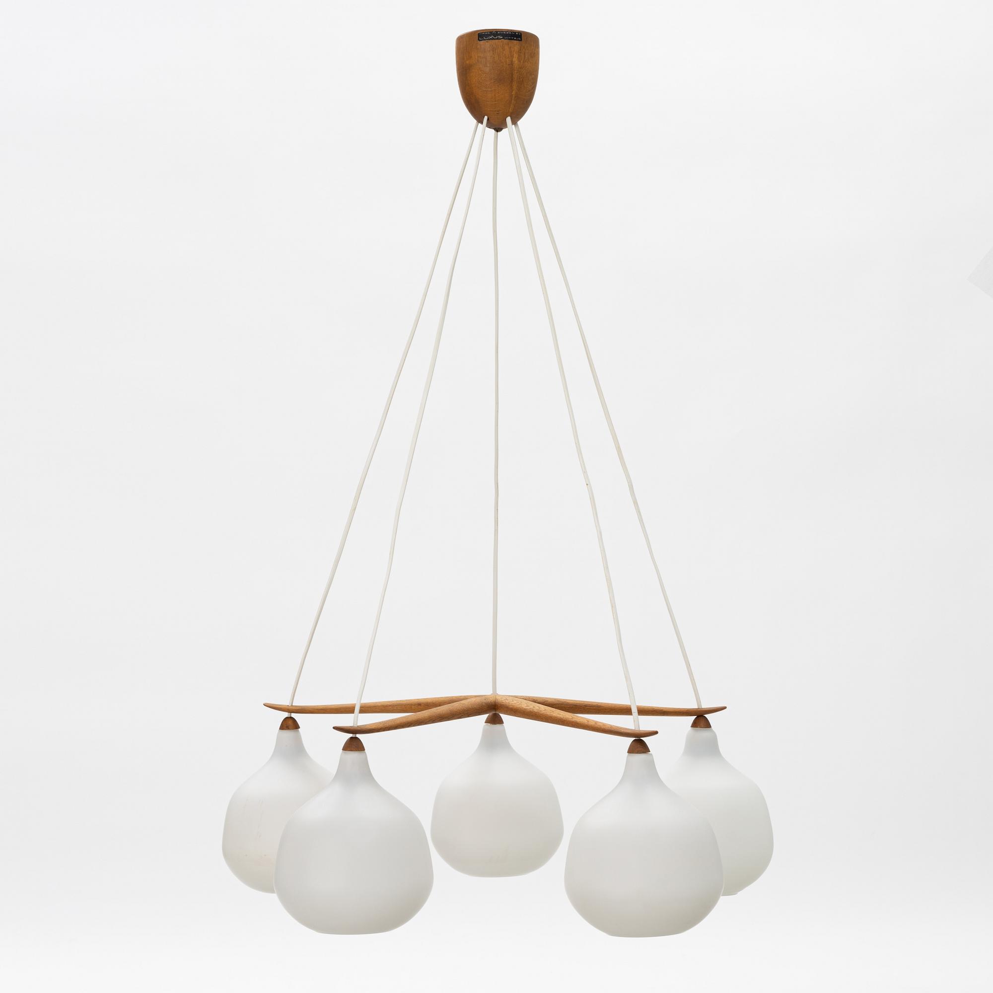 Uno & Östen Kristiansson, a ceiling light, Luxus, Vittsjö, Sweden.