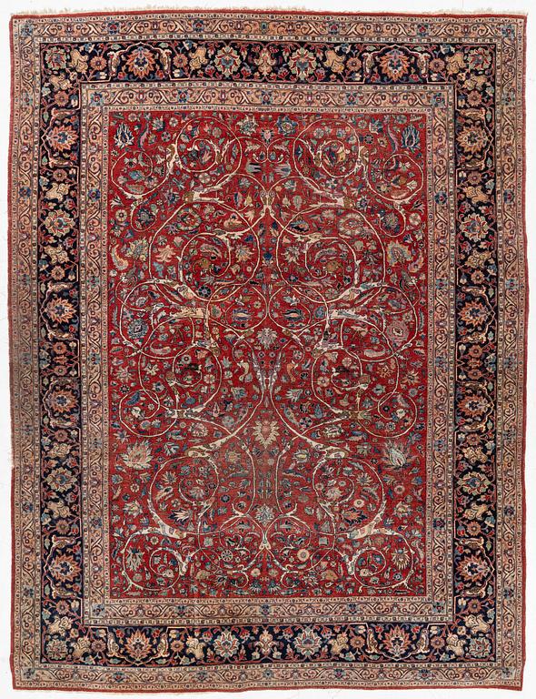 An antique central Persian carpet, c. 307 x 233 cm,