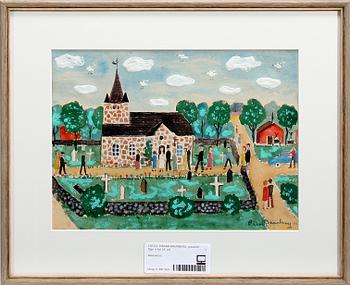 HÅKAN BRUNBERG, gouache. Sign o dat 59.