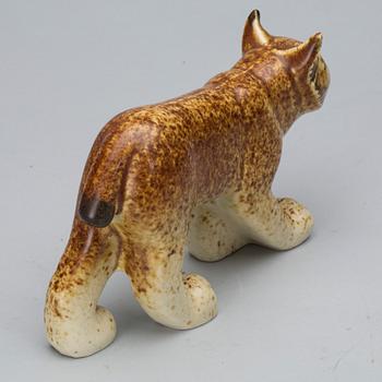 FIGURIN, stengods, "Lodjur", Lisa Larson, Gustavsberg.