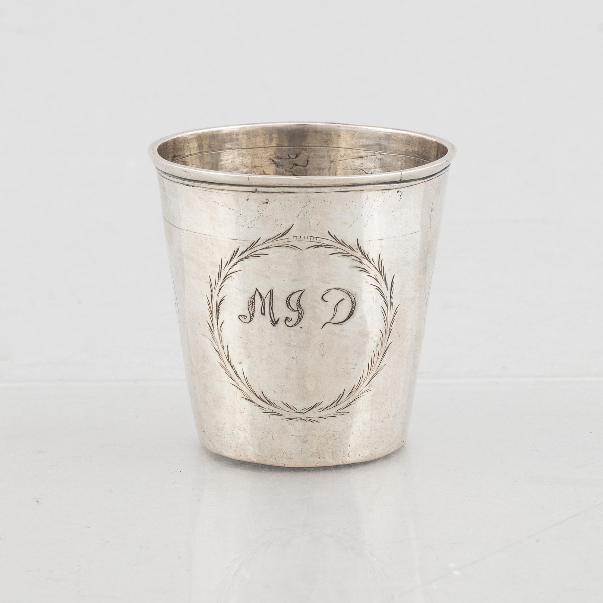 An 18th Century Silver Beaker, likely Norwegian.