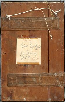 IKON med silverrizza. Ryssland, S.t Petersburg 1859.