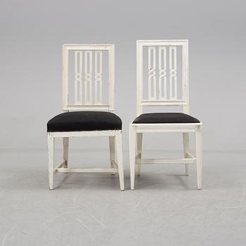 A pir of Gustavian chairs signed CIWS (Carl Johan Wadström, Stockholm 1788 - 1816 ).