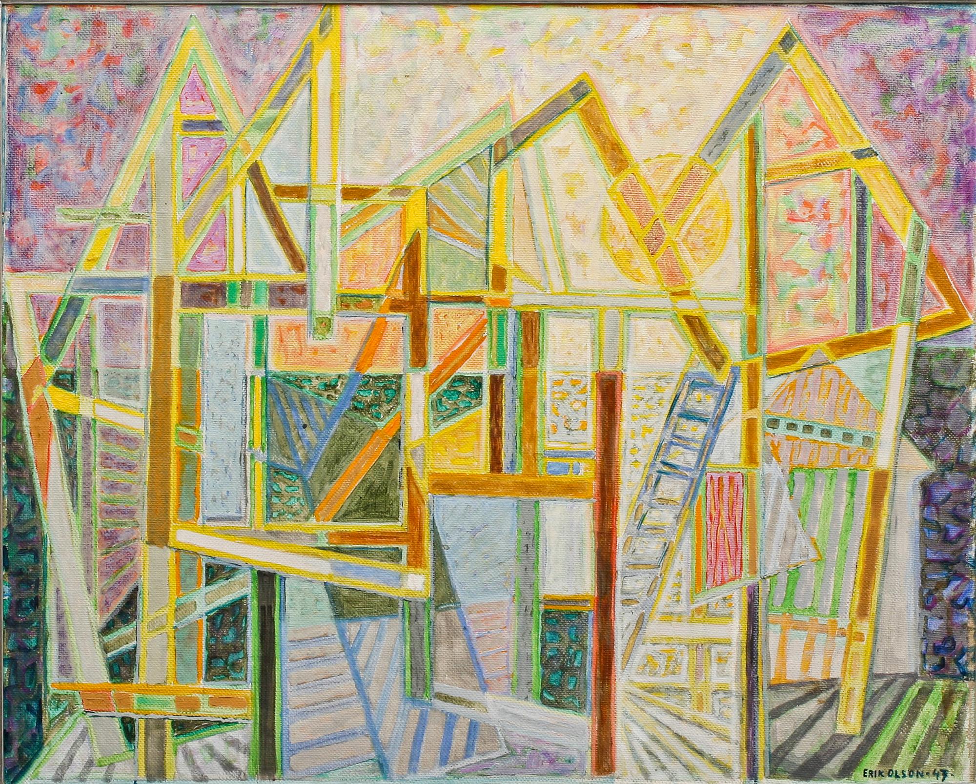 ERIK OLSON, olja på pannå, sign och dat 47.
