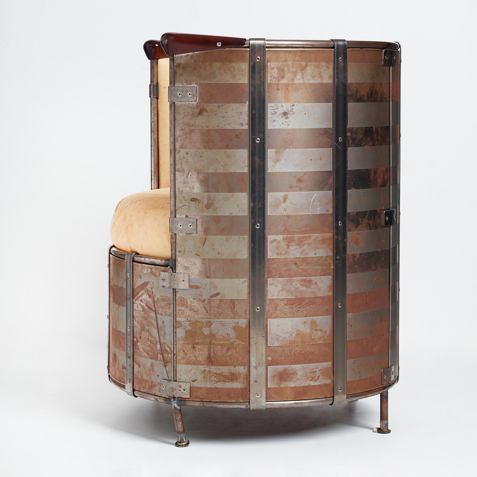 Mats Theselius, an easy chair, "Älgskinnsfåtöljen", Källemo, Sweden post 1991.