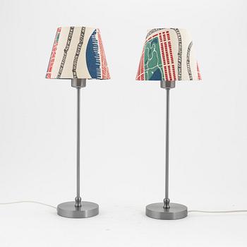 A pair of model 2332 table lamps by Josef Frank for Firma Svenskt Tenn, designed 1932.