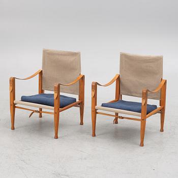 Kaare Klint, armchairs, a pair, "Safari Chair", Rud. Rasmussen, Denmark.