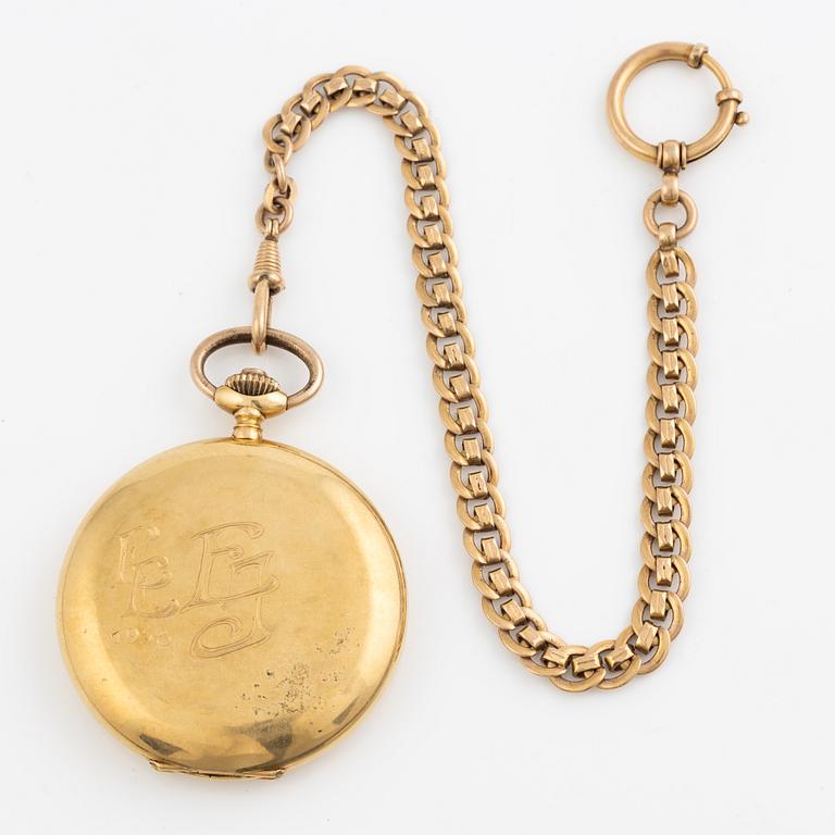 Pocket watch, hunter, 51 mm.