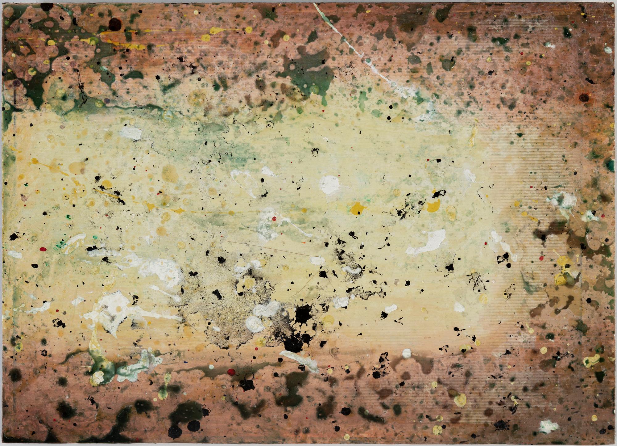 MAX MIKAEL BOOK, mixed media on panel, signed and dated 1999 verso.