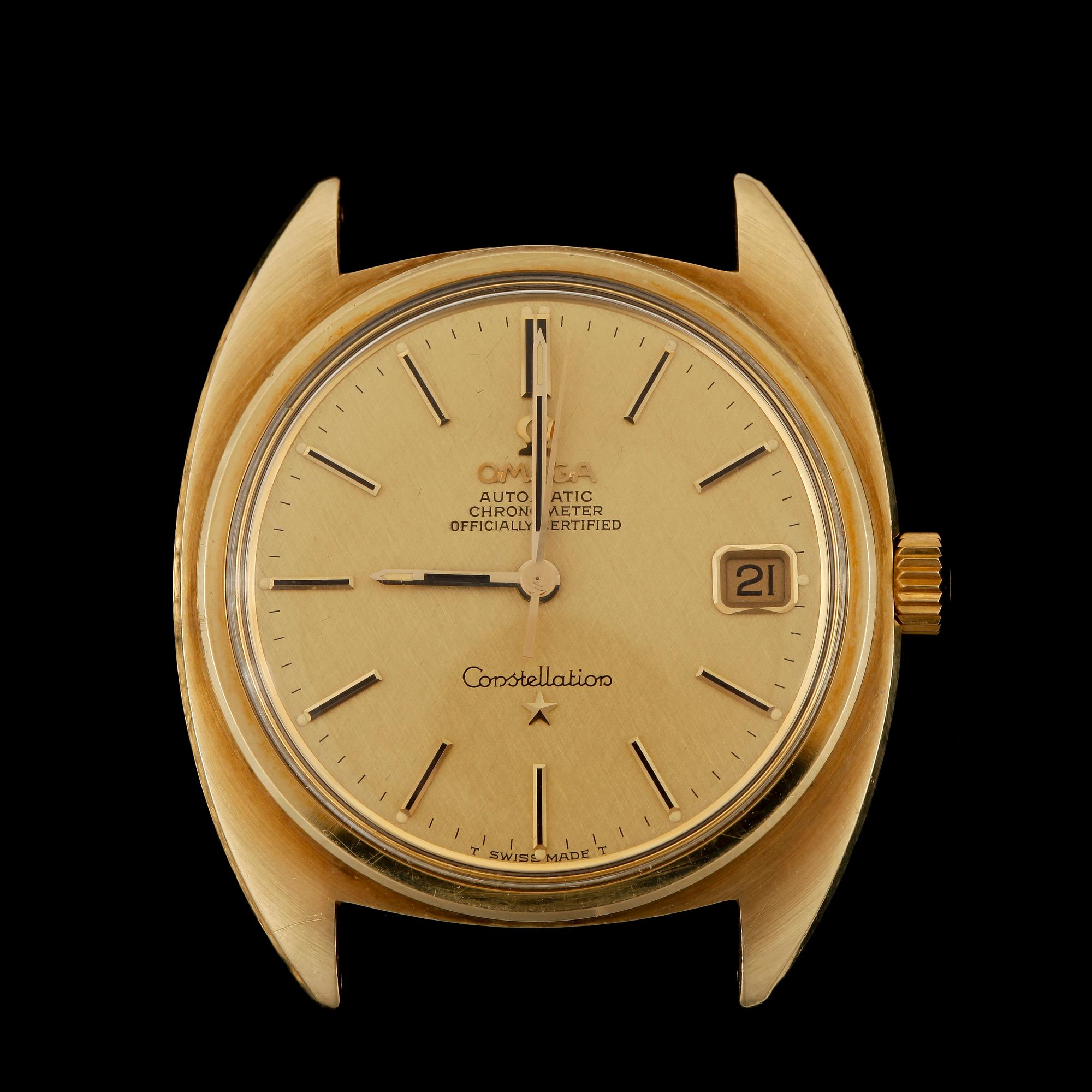 ARMBANDSUR, Omega, Constellation, Automatic, doublé och stål, 1970/80-tal.