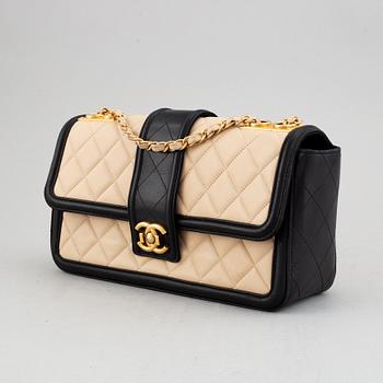 Chanel, a two tone quilted leather 'Flap Bag', 2014-15.