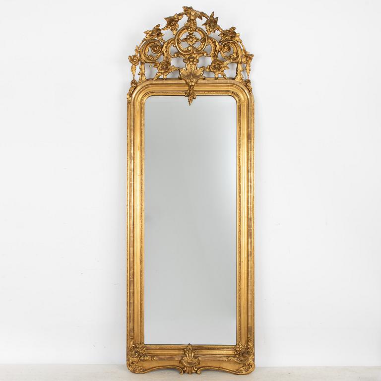 A gilded mirror, second half of the 19th century.