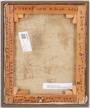 RAGNAR JOHANSSON, olja på duk, monogramsignerad, med dedikation.