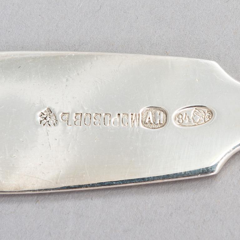 Dessertskedar, 6 st, silver, bl.a. Morosov, Ryssland kring sekelskiftet 1900.