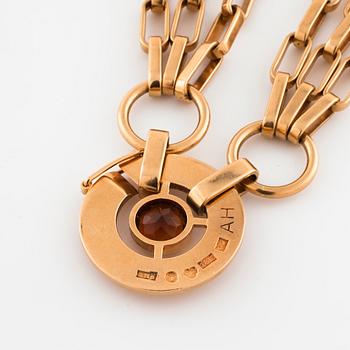 ANDERS HÖGBERG, Göteborg, 1966, collier med fasettslipad citrin.