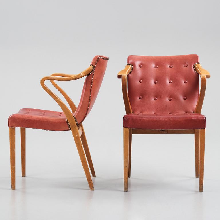 Axel Larsson, karmstolar, fem stycken, Svenska Möbelfabrikerna Bodafors, 1961.