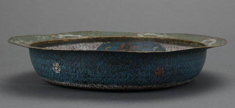 SKÅLFAT, Cloisonne, Kina. Sannolikt 1800-tal.