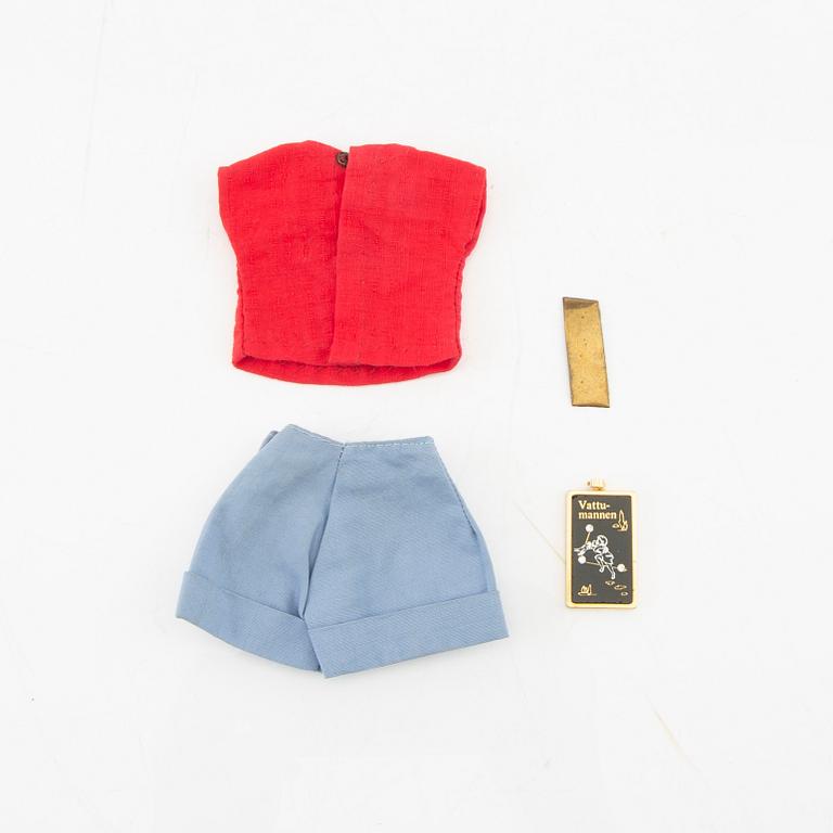 Bild-Lilli doll Germany 1956-64 and various clothes including Lilly clothes.