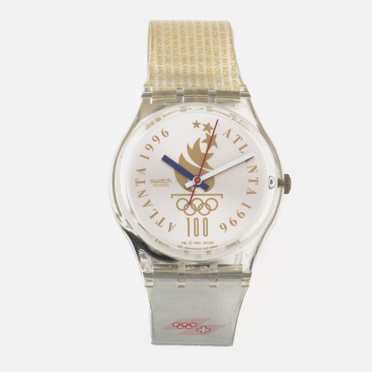 SWATCH, "Swiss Olympic Team 1996", wristwatch, 34 mm.