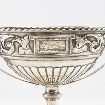 Samuel Pettersson sugar bowls, a pair of Gustavian style silver, Linköping 1938.