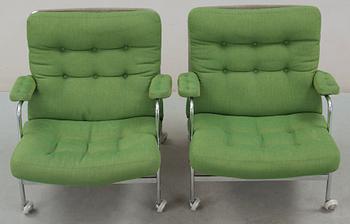 FÅTÖLJER, ett par, "Karin", Bruno Mathsson för Dux.