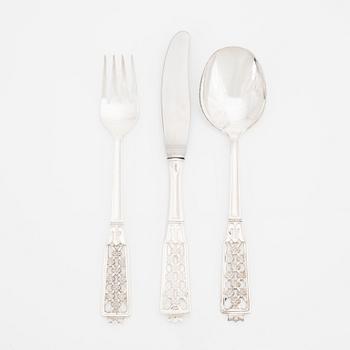 A Swedish silver cutlery, model 'Princess', Ceson, Gothenburg 1977 (36 pieces).