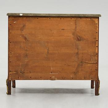 A Gustavian mahogany commode attributed to N. Dahlin (master in Stockholm 1761-87).
