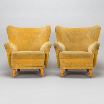 Fåtöljer, ett par, 1950-tal.