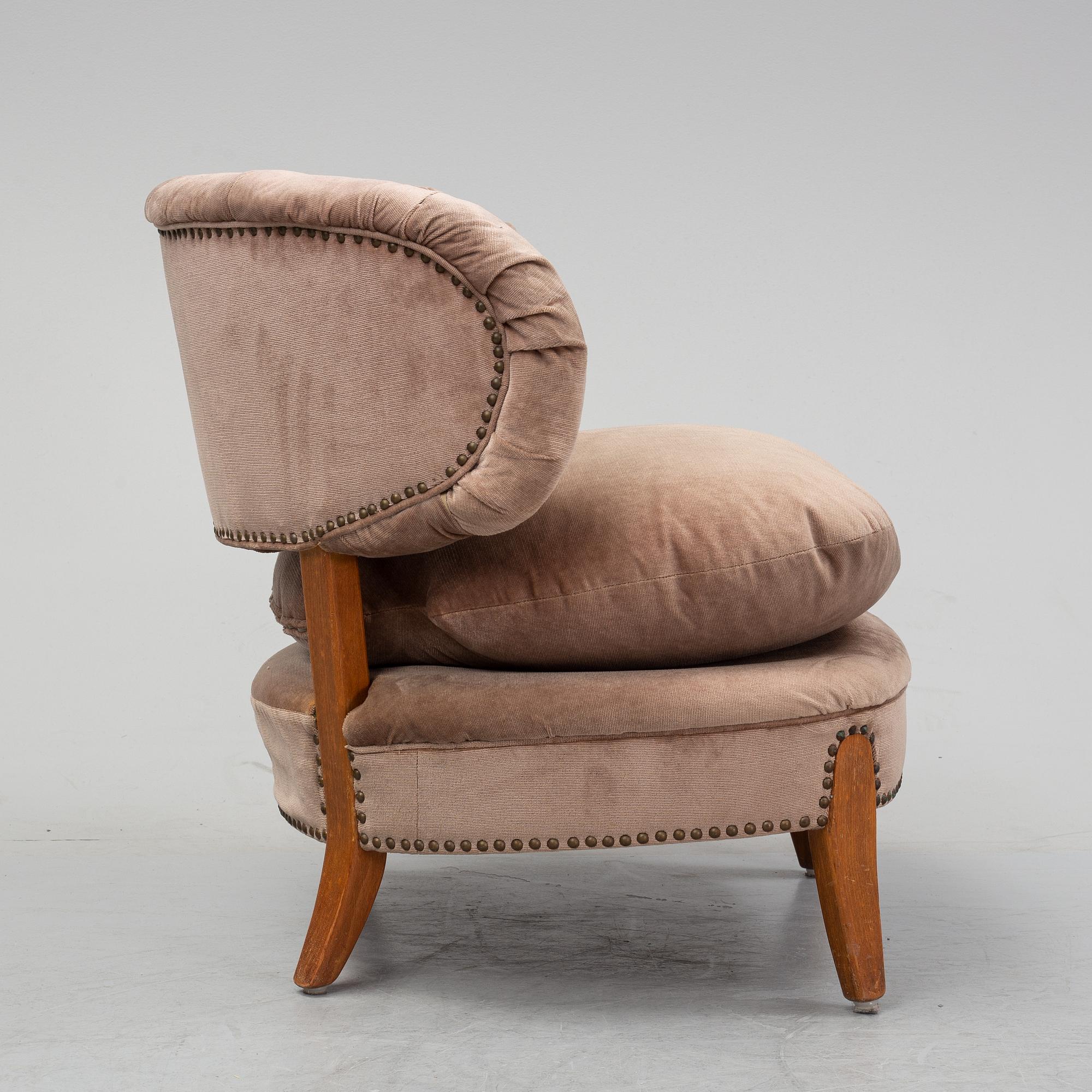 Otto Schulz, a "Schulz" easy chair, Jio Möbler, Jönköping, Sweden, mid 20th century.