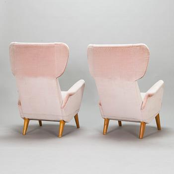 Carl Gustaf Hiort af Ornäs, a pair of 1940s armchairs for Hiort Tuote Puunveisto, Finland.