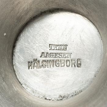 Astrid Aagesen, kandelaber, tenn, Helsingborg 1920/30-tal.