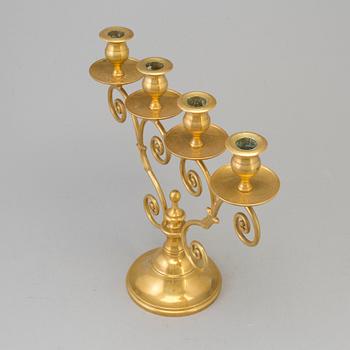 A  brass candelabrum "Mistel", designed by Bror Johansson for Skultuna. Second half of the 20th century.