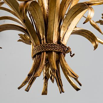 TAKKRONA SAMT ETT PAR LAMPETTER, Italien, 1900-talets andra hälft.