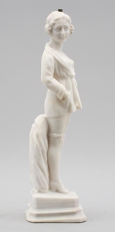 SKULPTUR/BORDSLAMPFOT, sandsten, 1900-talets första hälft.