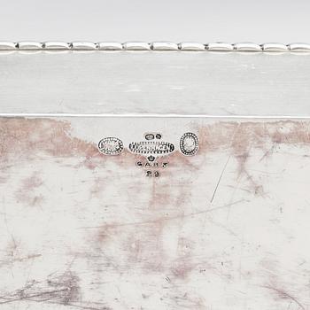 Georg Jensen, an 830/1000 silver box, Copenhagen 1915-1919, design nr 39, Swedish import marks GAB F.