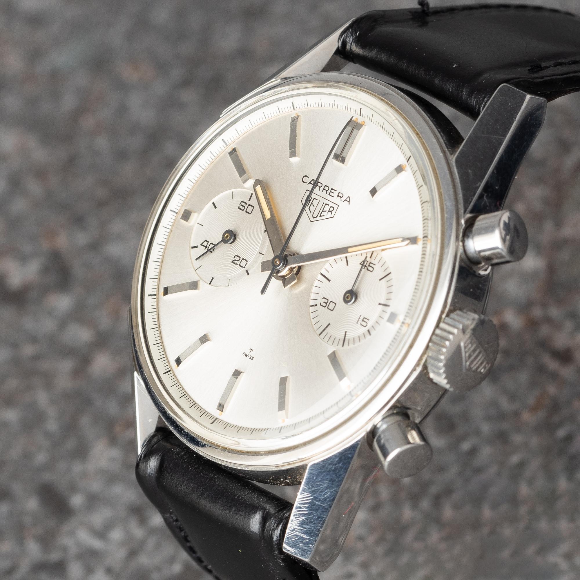 Heuer, Carrera 45, chronograph, ca 1965.
