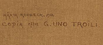 Uno Troili, copy after, "Anna Wallenberg" (née von Sydow) (1838-1910).